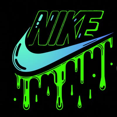 dripping nike logo
