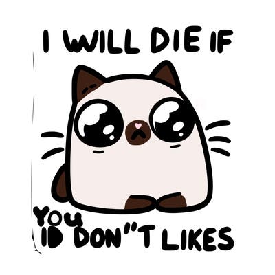 a cat that will die if we don’t get 10 likes