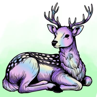 realistic deer with antlers