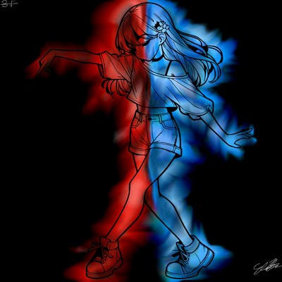 realistic girl danceing