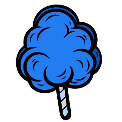 a single cotton candy