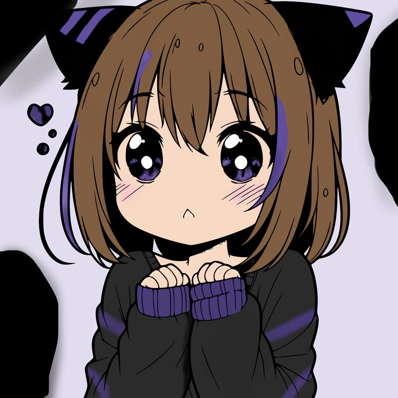shy anime catgirl