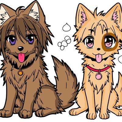 anime dogs