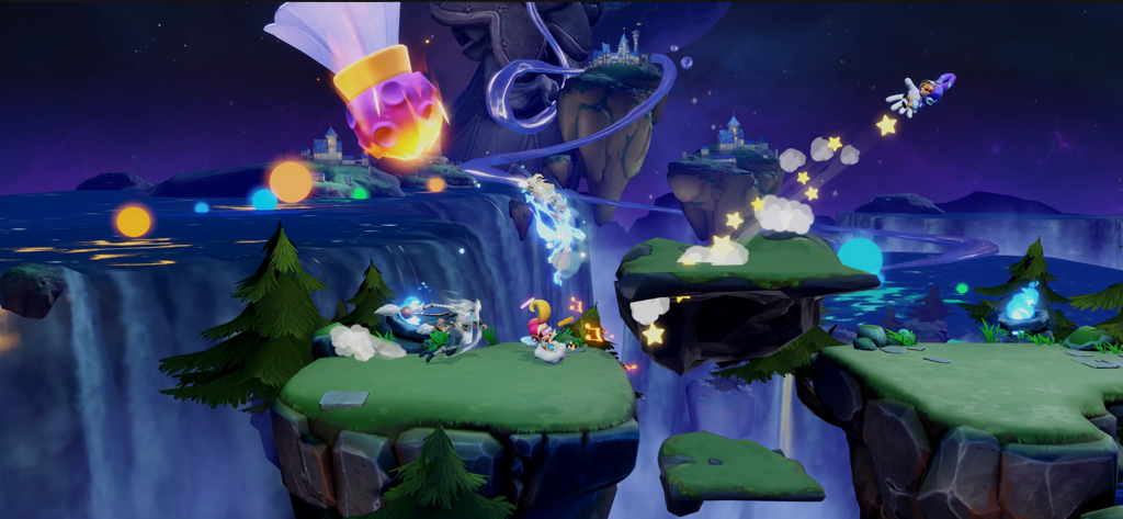 Flash Party - Flash Partyモバイルゲームの、対戦アリーナで戦う活気あふれるキャラクターたち