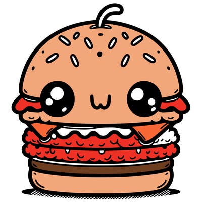 burger cute