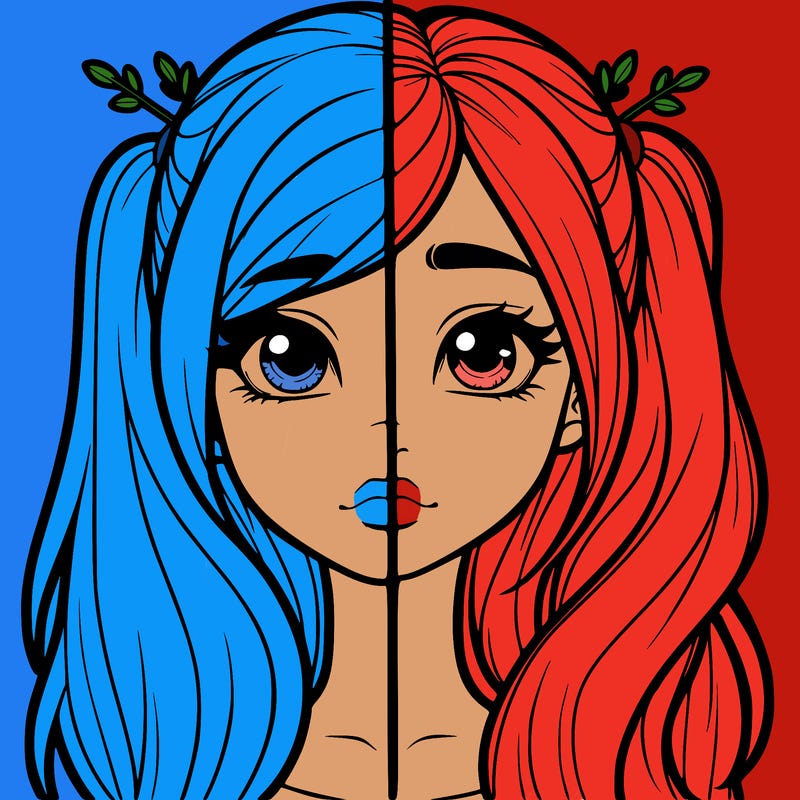 realistic girl split