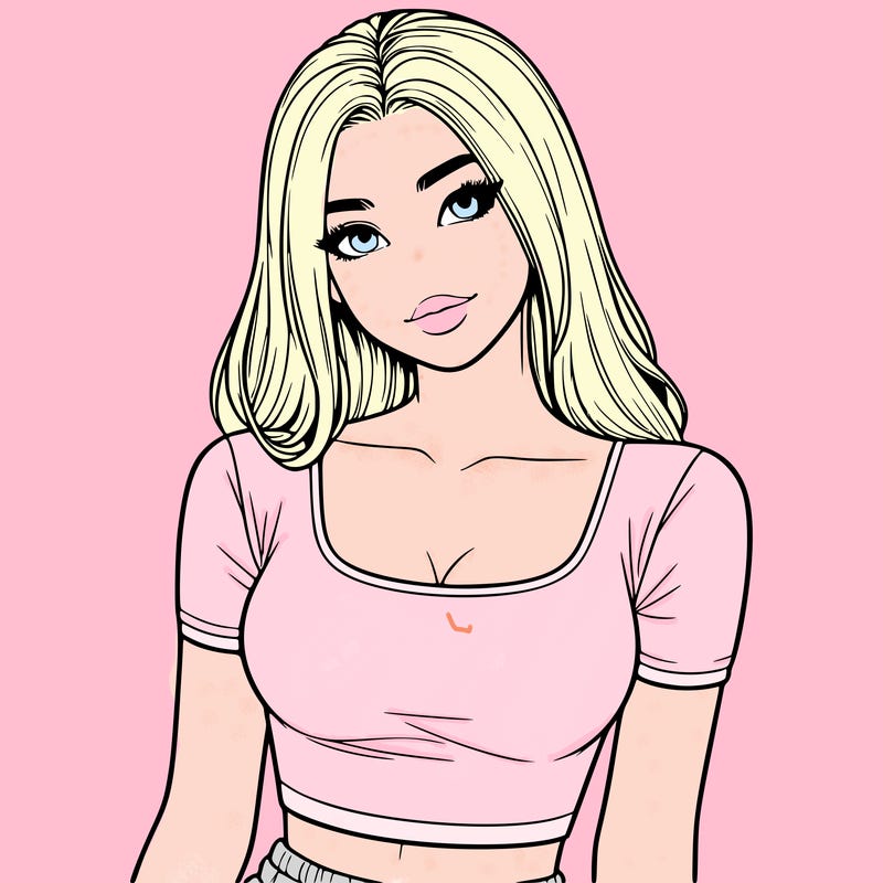 realistic girl with crop top