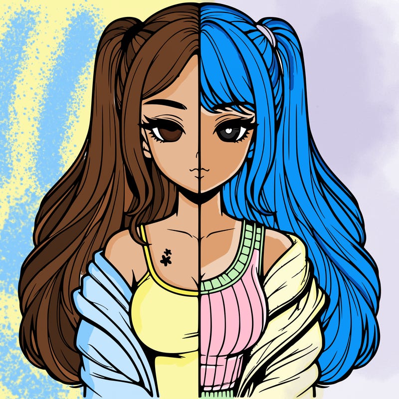 realistic girl split