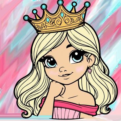 a realistic princess with a realistic crown