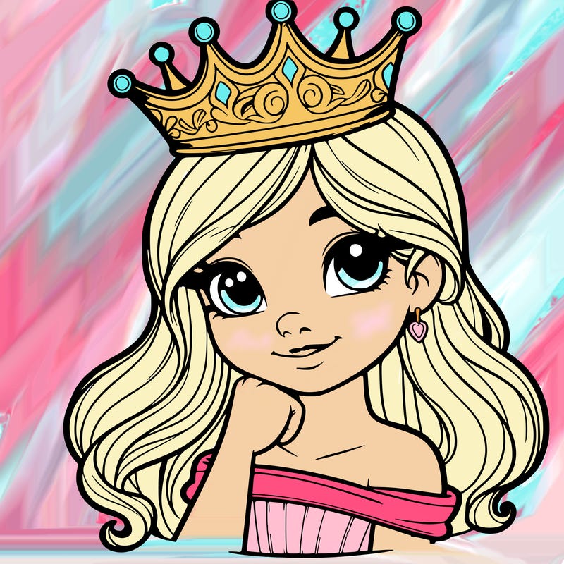 a realistic princess with a realistic crown
