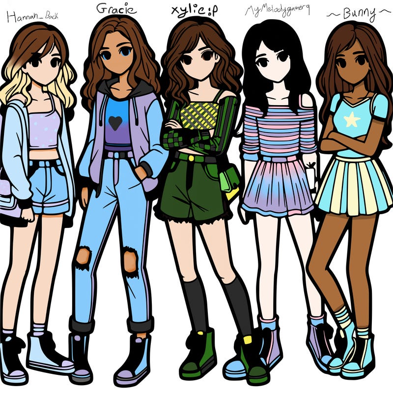 a group of teenage girls