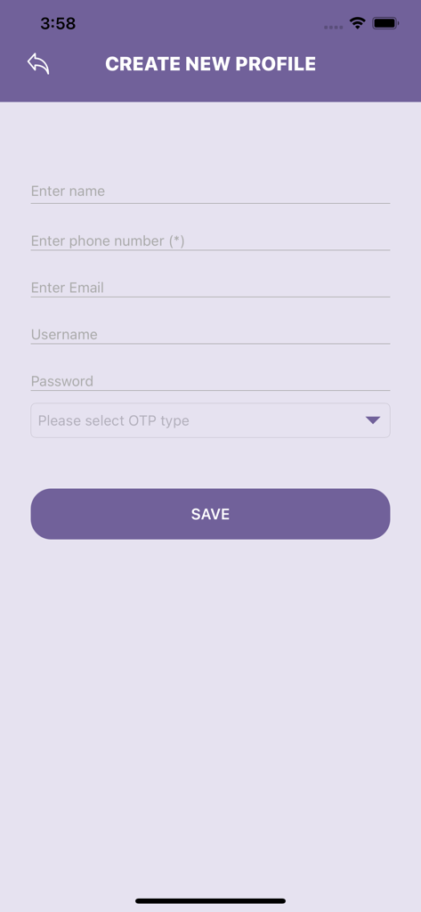Customer On-Boarding - Registration form for creating a new profile in the Al-Kuraimi bank onboarding app
