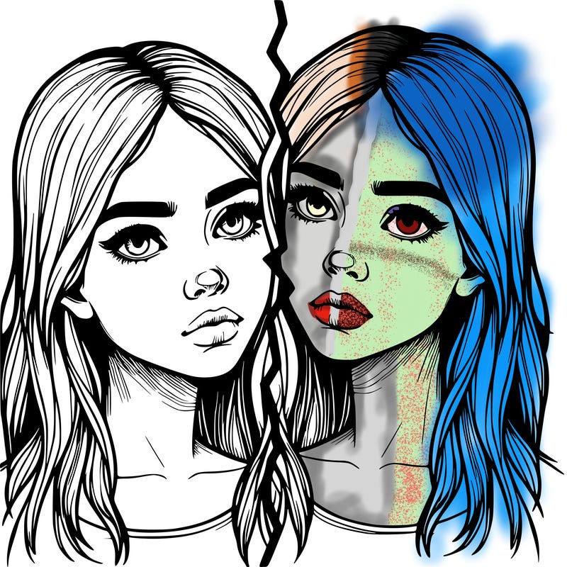 realistic girl split