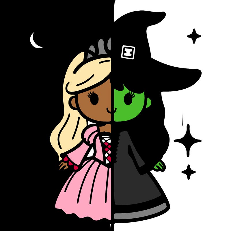 split princess and witch
