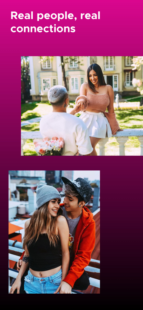 Mi Gente - Latino Dating - Two happy Latino couples showing real connections on the Mi Gente dating app