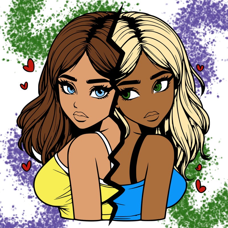 realistic girl split