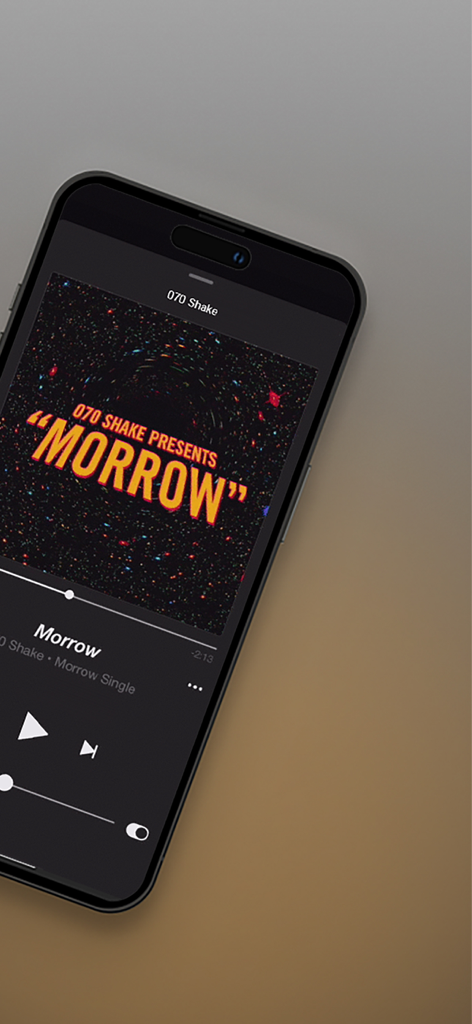 Sono - Phone Connect for Sonos - Music playback screen in the Sono app for Sonos speakers on an iPhone