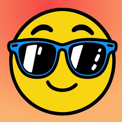 emoji with sunglasses