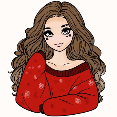 a beautiful girl in a big sweatshirt