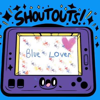 blank canvas that says above it shoutouts