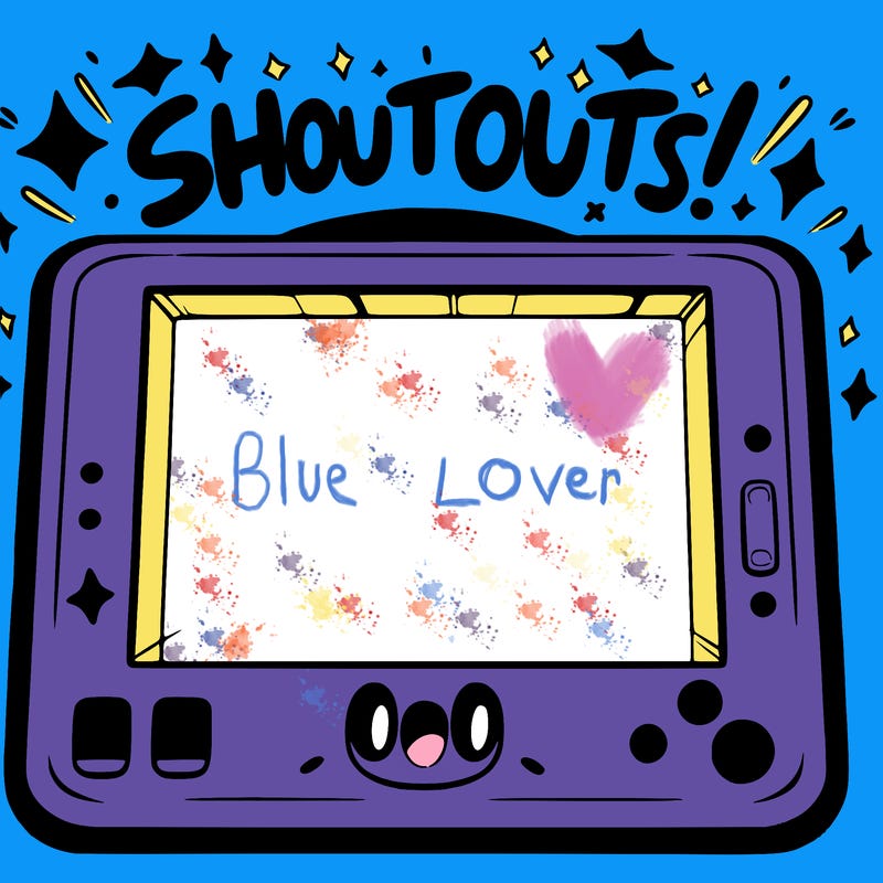 blank canvas that says above it shoutouts