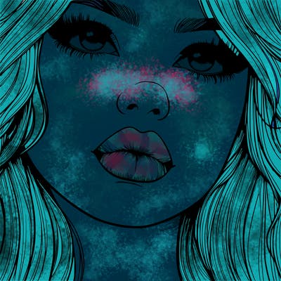 really realistic girl with lips