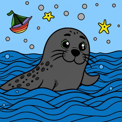 seal in the ocean