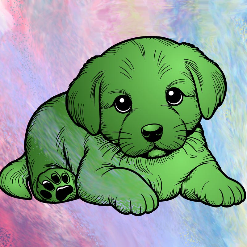 a cute realistic puppy