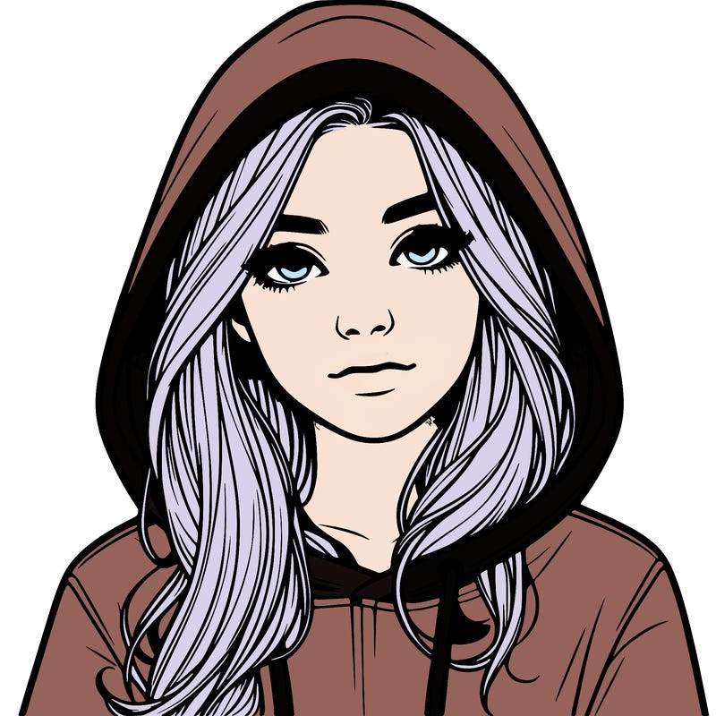 realistic girl with a hoodie