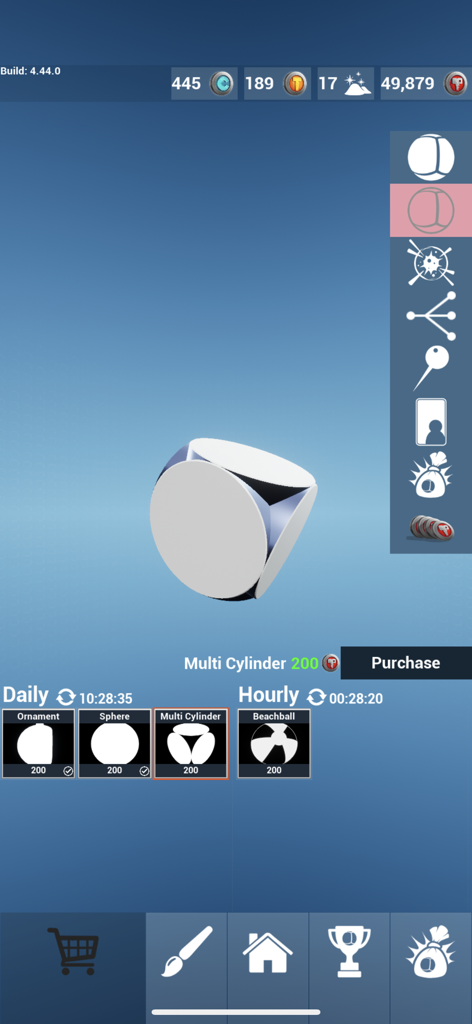Marbles On Stream Mobile - Interface of the Marbles On Stream Mobile app showing marble skin customization and shop options