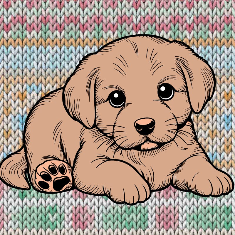 a cute realistic puppy