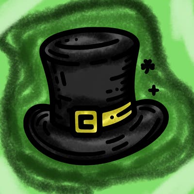 st patrick hat with thin lines