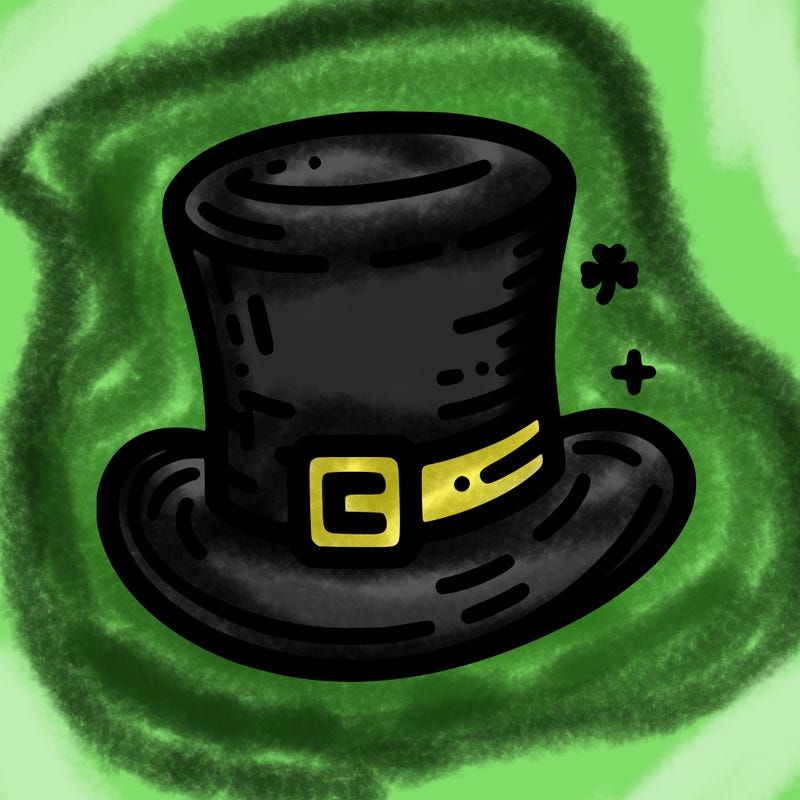 st patrick hat with thin lines