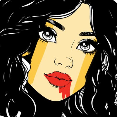 beautiful realistic girl close up to the camera with wavy hair,