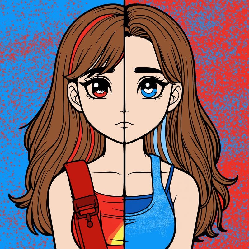 realistic girl split