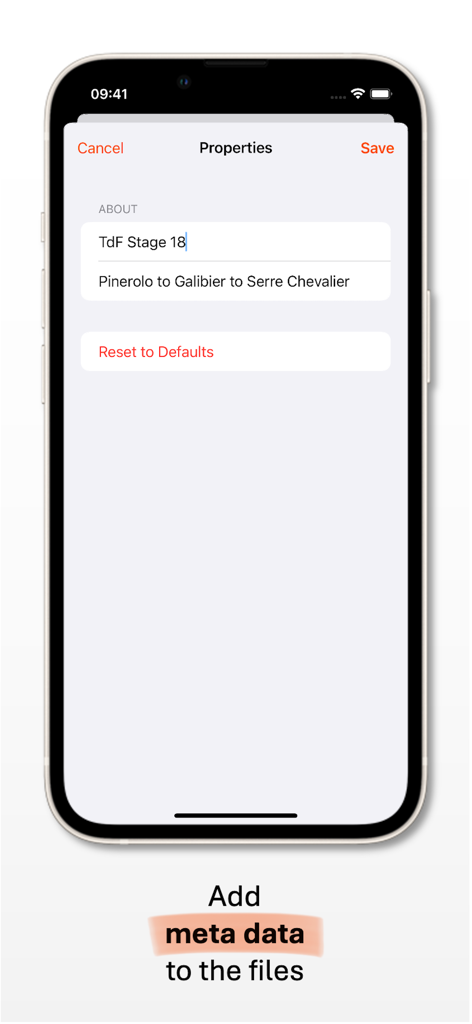 Activity Uploader - The Activity Uploader app screen for adding titles and descriptions to fitness activity files before syncing