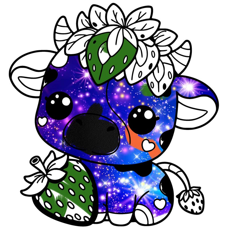 cute strawberry cow