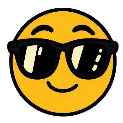 emoji with sunglasses