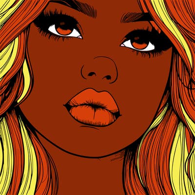 really realistic girl with lips