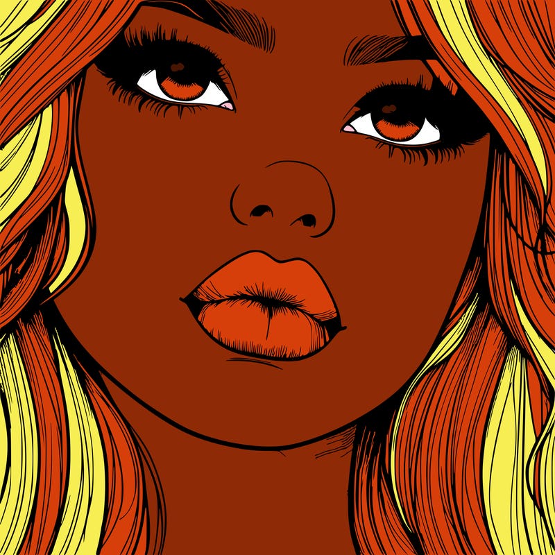 really realistic girl with lips