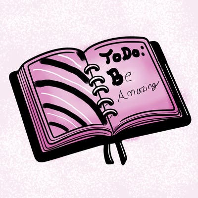 open note book blank