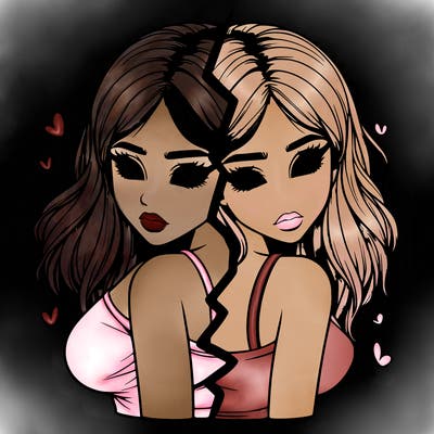 realistic girl split