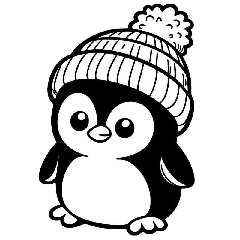 penguin wearing a hat