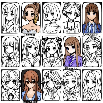 girls that look diffrent anime