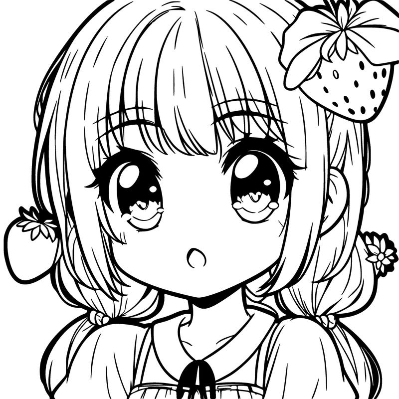 a anime strawberry girl