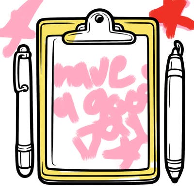 blank clip board with pen