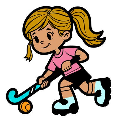 girl who played fieldhockey.
