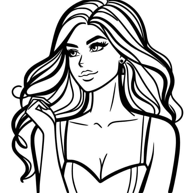 pop art style woman