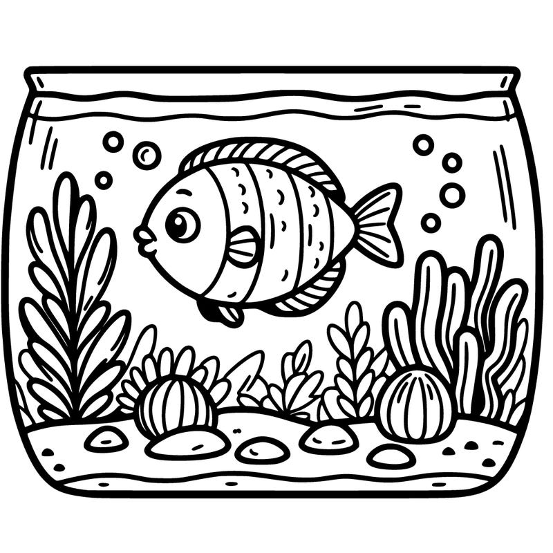 a fish in an aquarium