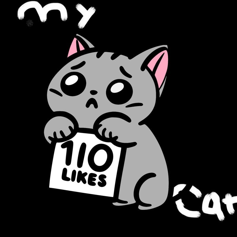 a cat begging for 10 likes
